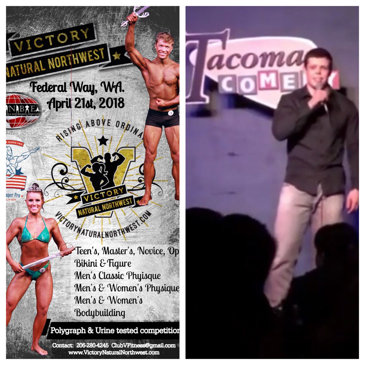 Performing a 10-minute featured comedy act this Saturday! victorynaturalnorthwest.com #classicphysique #bodybuilding  #allkindsofgains #gainz #staynatty #nattylife #nattyrevolution #aesthetics #naturalaesthetics #aestheticlifestyle #comedy #standupcomedy #comedian #motivationmonday
