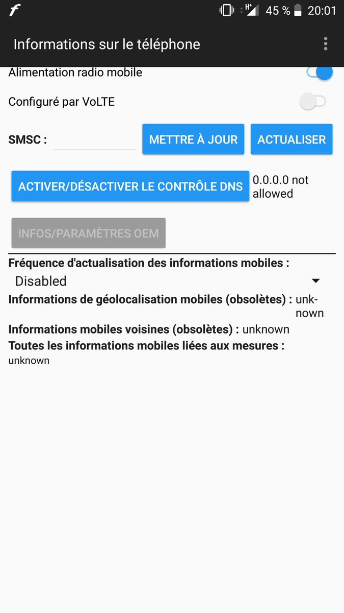 vachegti's tweet photo. Ne mettez pas à jour vos #oneplus5 et #oneplus5t en Oréo 8.1 si vous utilisez #netmonster ou #rncmobile.
Si le GPS est coupé, l'api radio ne donne pas d'information.
Cc @mroczis @cedricf_25 @OnePlusFrance https://t.co/LdXM70fq84