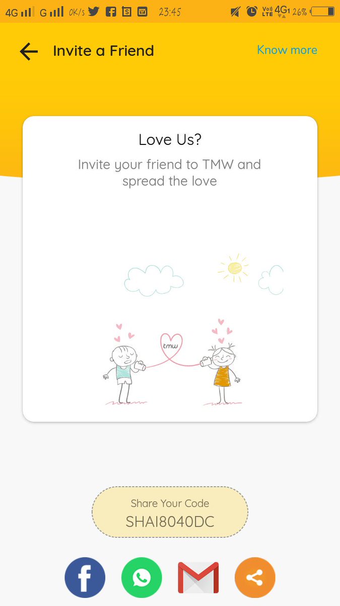 <a href="/tmwpay/">tmw fintech pvt ltd.</a> Here is my referral code #timetotmw 
Join
@amar_tilakrana
<a href="/ranju_kraju/">Ranjukraju</a>
<a href="/ThakorVaishnavi/">Vaishu :)</a>
<a href="/Rinuloveson/">Rinu loveson</a>
<a href="/kj_kavish/">Kavish</a>
<a href="/Vasim78289823/">SOUL Stiffen</a>
<a href="/Vaibhav17m/">Vaibhav Mishra</a>
<a href="/SingerUsha09/">Singer Usha 🍀</a>
<a href="/jainusha30/">Usha Jain</a>
@Shikha1617
@ssharda932
<a href="/VHetal/">Hetal</a>
<a href="/SanthoshS45/">Santhosh Kumar</a>
@FLYINMINI
<a href="/Star_roseR/">Picknava 🕉️</a> 
<a href="/BharatAswar1/">Bharat Aswar</a>