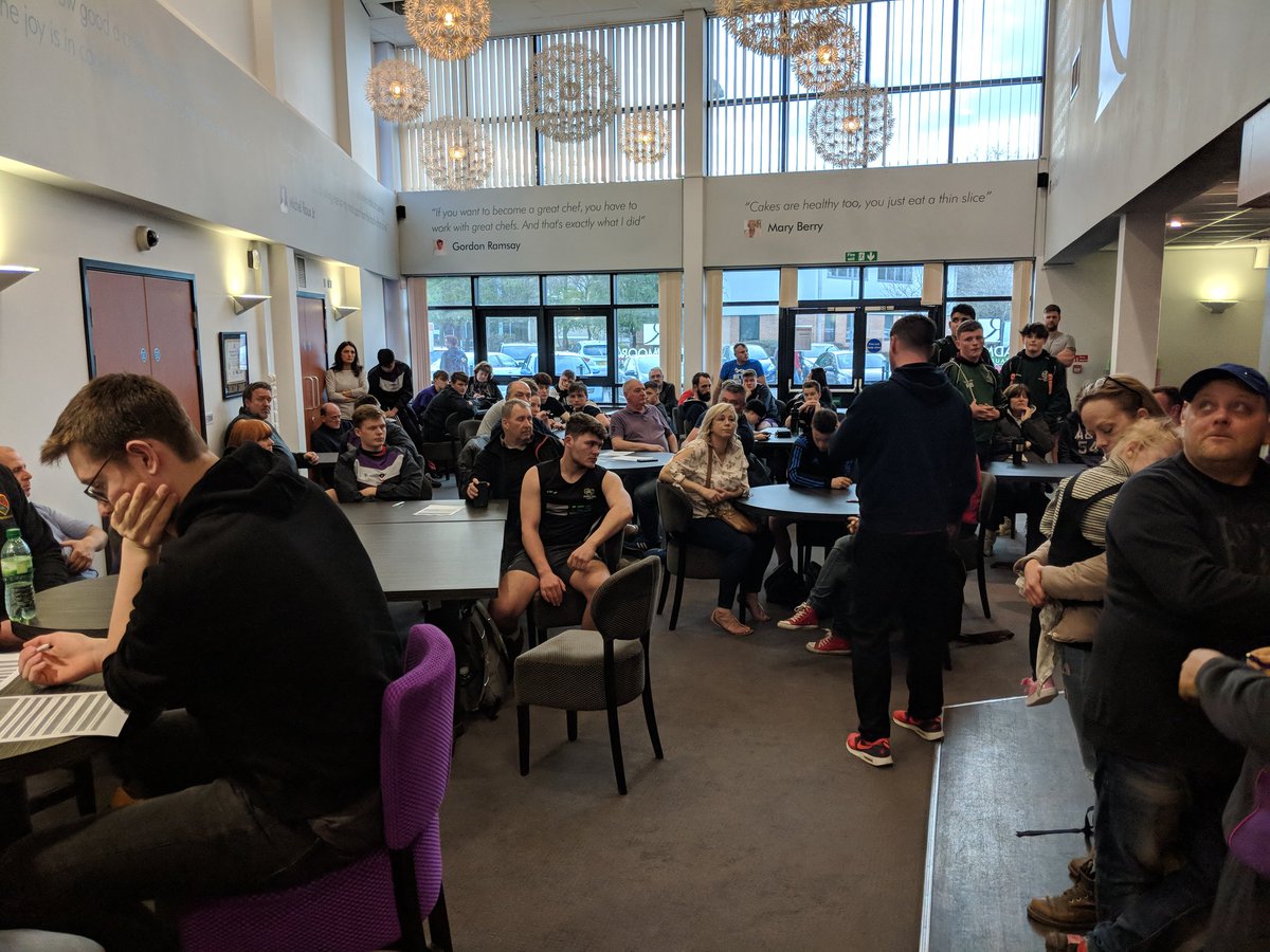 MidlandsH's tweet photo. Full house for the IPlay Clean presentation for the @ETP_RL players tonight. Player responsibility. Great to get the players learning. @TheRFL #rugbyleague https://t.co/6aQTRsCqXi
