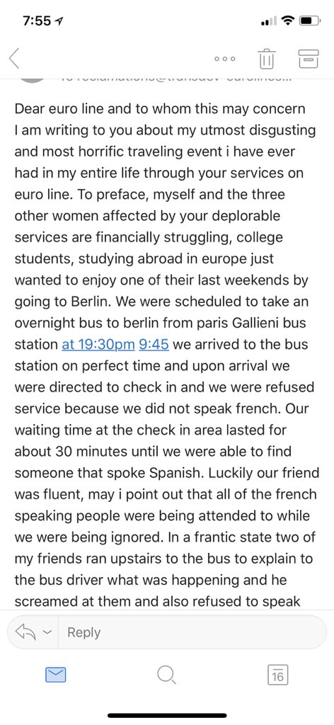 DayanaPazan's tweet photo. Hey @eurolinesuk @EurolinesFrance @eurolinescare we’re trying to get a refund after we were scammed out of our bus ride from Paris to Berlin and sexually harrasser/assaulted along the way. We had 24 hours of hell, and we just want our money back. #MeToo #refundme #euroLIES #help https://t.co/Iu1fZu2YeU