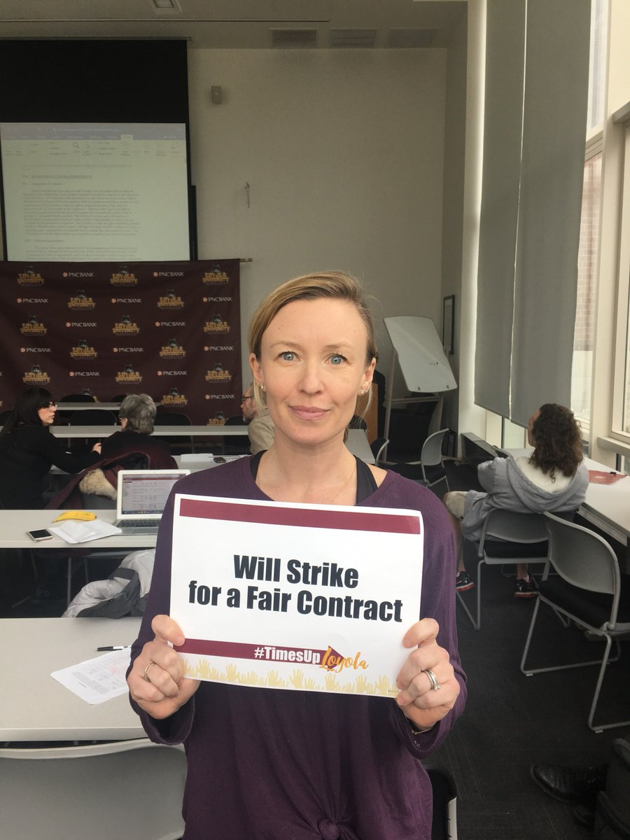 Sarah in dance hopes that <a href="/LoyolaChicago/">Loyola University Chicago</a> steps up and finishes a fair contract TODAY.  She is ready to dance in the streets to celebrate getting more resources for her students. #timesuployola @SEIU73 <a href="/FacultyForward/">SEIU Faculty Forward</a> <a href="/loyolaforus/">LUC Worker Coalition</a>