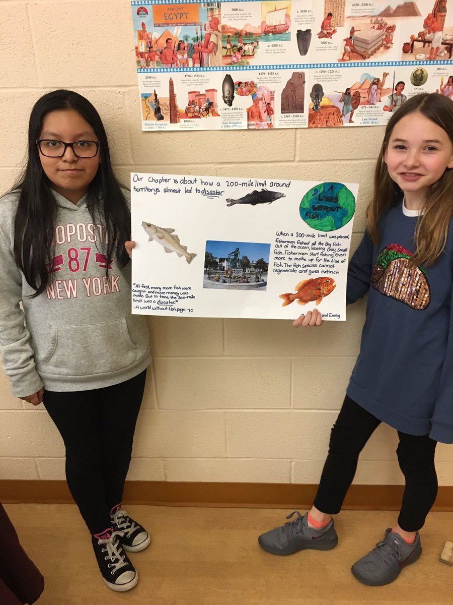 c_hansen21's tweet photo. Our class became experts on sustainable fishing and how pollution is impacting our oceans using the book World Without Fish. #WeAreHB #HBMSPride #EngageHB https://t.co/e2k6Vf7K9n