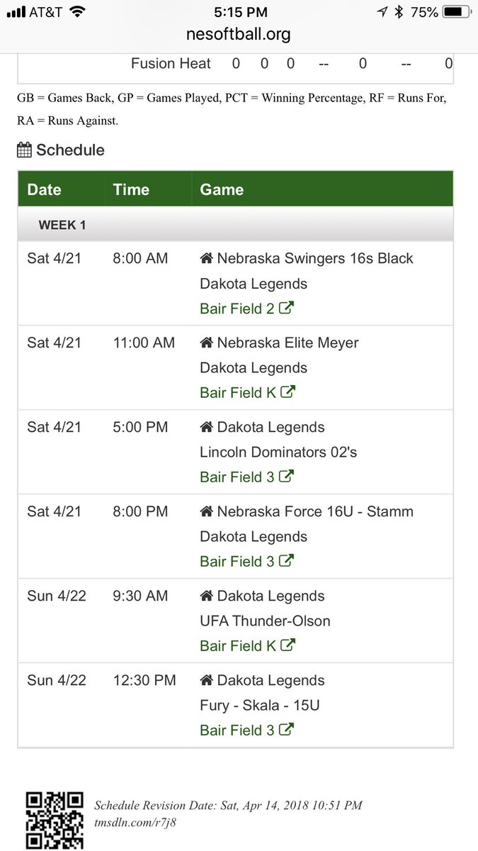 DakotaLegends02's tweet photo. This weekend’s schedule in Lincoln. https://t.co/aPMrrDAkkF
