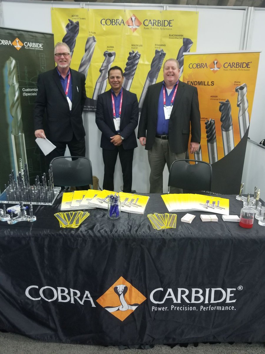 CobraCarbide's tweet image. We&apos;re still at the ISA Baltimore Show! Say hello at booth #1429! #cnc #machining #roundtools #carbide #madeinUSA