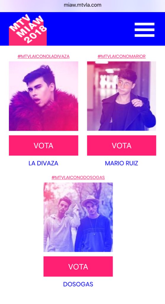 dosogas's tweet photo. NOMINADOS AL ICONO MIAW DEL AÑO! 💥

Soñar grande si que vale la pena! Gracias, gracias y más gracias! Estar viviendo esto es un sueño! Y vamos por mas! @MTVLA 

Vamos a romperla votando familia!!! 🐺💥
https://t.co/8H6xCgD2vS https://t.co/yvi4fH8jEK