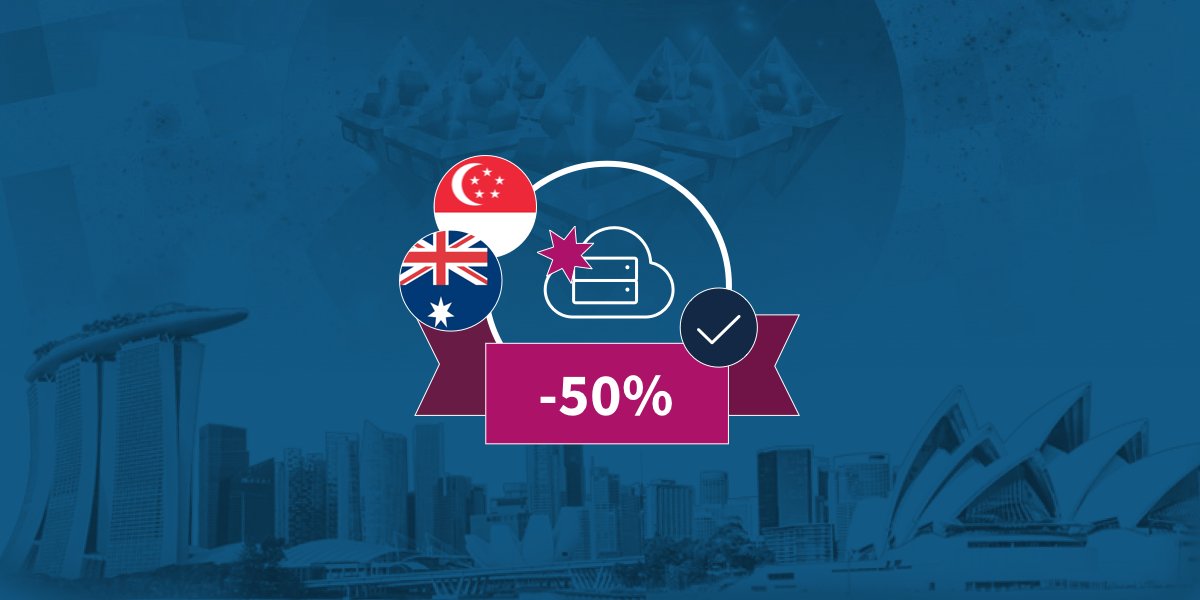 OVHcloud's tweet photo. 50% off Asia-Pacific #VPS series! Order yours today ▶ https://t.co/WfHWOVAjR5 #OVHAPAC1BDAY https://t.co/tM3nDpwDeC