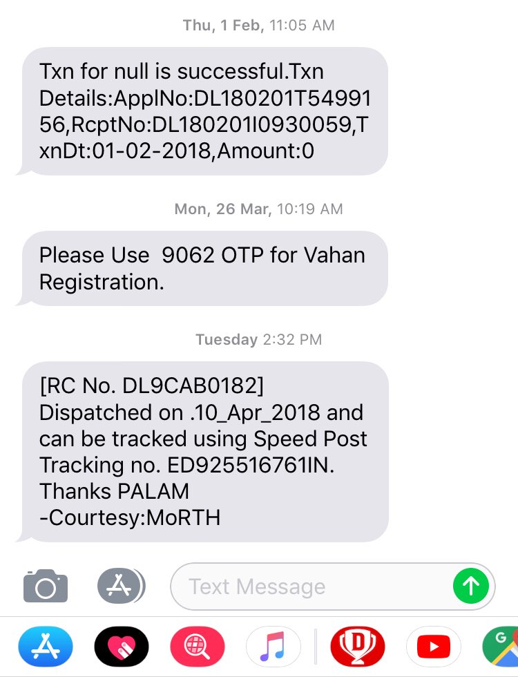dushi4553's tweet photo. @TransportDelhi @msisodia @DimtsLtd @ArvindKejriwal how misleading facts of transport govt in delhi. My rc is pending since 1st feb till date I haven’t received plz find d attachment for tracking no. Now I have to go 4th time 2 @dwarkaauthority 2 knw the status @kgahlot @CPDelhi https://t.co/2RXlXW4hWl