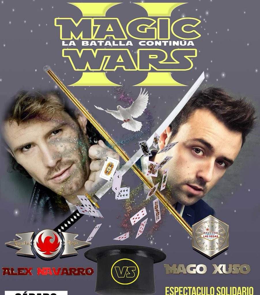 PSOETorrelavega's tweet photo. Los magos🤹 #AlexNavarro y #Xuso presentarán el espectáculo #MagicWarsLaBatallaContinua, una gala benéfica a favor de #DosisDeSonrisas, el 5 de mayo📅, a las 20:00 horas🕓, en el TeatroMunicipalConchaEspina. https://t.co/r0EYCfhbRX