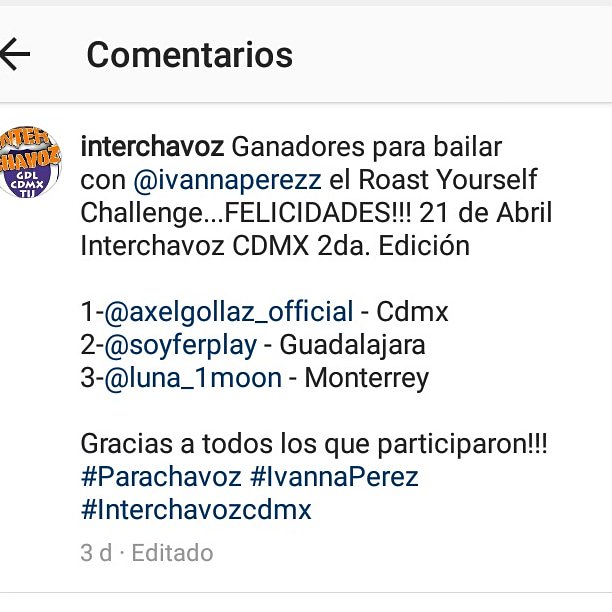 soyferplay's tweet photo. Estoy muy emocionada voy a bailar con #ivannaperez el #roastyourselfchallenge en #interchavozcdmx
Estén pendientes de mis redes sociales que les voy a compartir sobre esta bonita experiencia. https://t.co/1JkAa21VDC