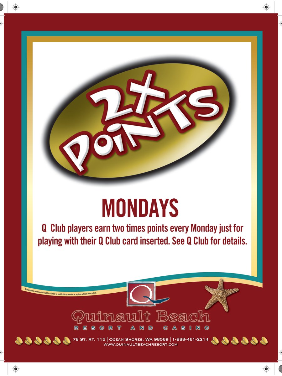 QBRC's tweet image. Win double the points on your Q Club card just for playing!
Every Monday. #2xpoints #qbrc #winnershappenhere
See Q Club for details.