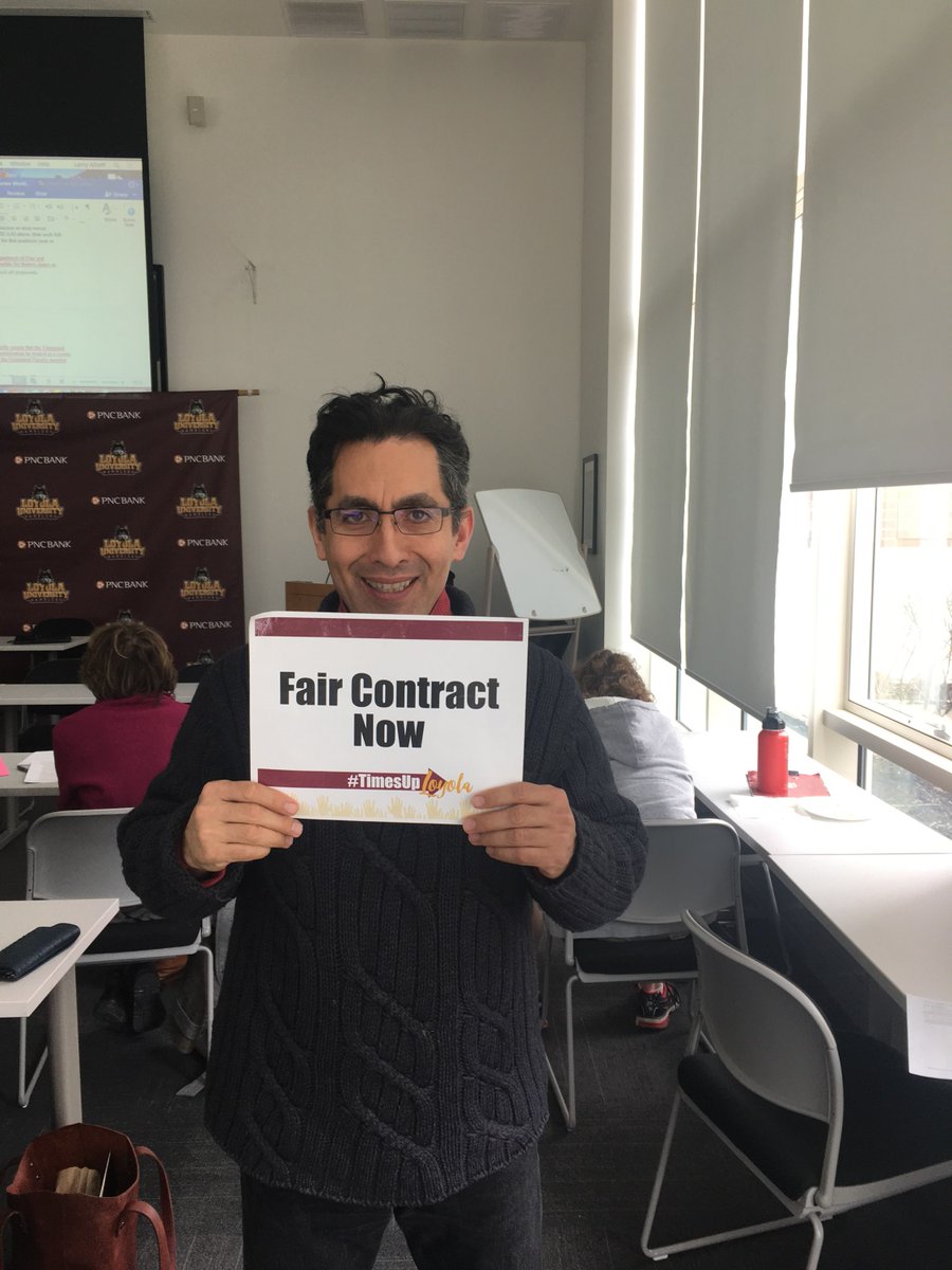 Dennis in Italian is hoping to say "Buongiorno" to a fair contract with <a href="/LoyolaChicago/">Loyola University Chicago</a> because #timesuployola @SEIU73 <a href="/FacultyForward/">SEIU Faculty Forward</a> <a href="/loyolaforus/">LUC Worker Coalition</a> <a href="/CardinalBCupich/">Cardinal Cupich</a> <a href="/WBEZ/">WBEZ</a>