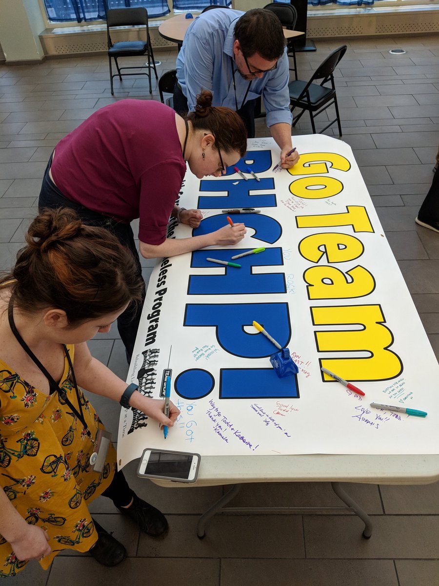 BHCHP's tweet photo. Have you been following Team BHCHP's efforts this #MarathonMonday? They've spent months training &amp; raising over $20,000! We're so proud, and we hope they felt the love at our rally on Friday and when they passed our staff banner along the route! #TogetherFoward #BostonMarathon https://t.co/CayzVFeugd