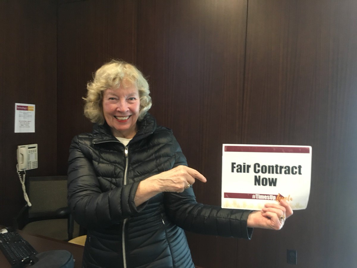 Patricia may be a classics professor, but she's hoping that contract negotiations with <a href="/LoyolaChicago/">Loyola University Chicago</a> don't go any longer because they will become part of her curriculum! <a href="/loyolaforus/">LUC Worker Coalition</a> @SEIU73 <a href="/FacultyForward/">SEIU Faculty Forward</a> #loyolaforus