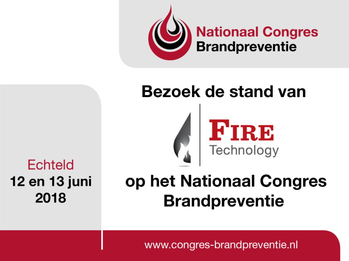 brandpf's tweet photo. Ook Fire Technology is als standhouder aanwezig op het Nationaal Congres Brandpreventie op 12 en 13 juni - https://t.co/JIk5Ih4nj5 https://t.co/97Za7WiDwj