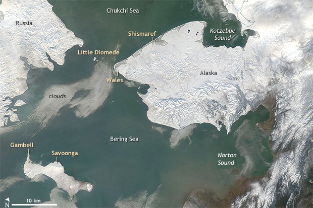 The amount of sea ice in the Bering Sea was less this winter than any year since written records of the commercial whalers started in 1850. climate.gov/news-features/…