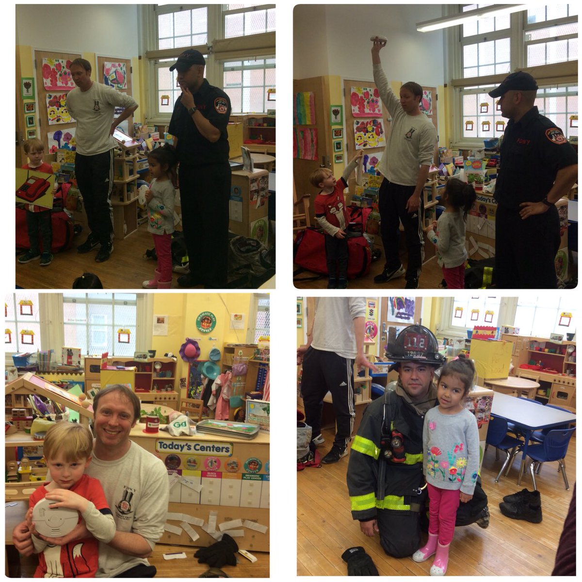 GrosseMrs's tweet photo. Pre-K 120,121 &amp; 123 learned about fire safety today!!! A BIG thank you to the Firefighters who came to teach us ! @laurie_kemme @PS159_Q https://t.co/ccIaM2gjRZ