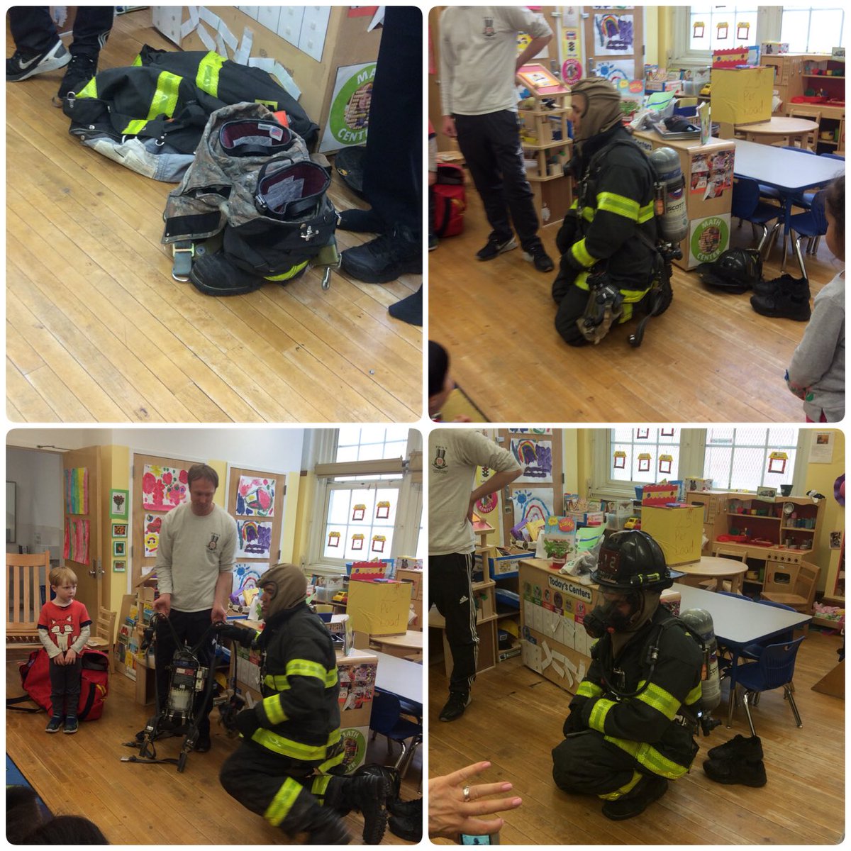 GrosseMrs's tweet photo. Pre-K 120,121 &amp; 123 learned about fire safety today!!! A BIG thank you to the Firefighters who came to teach us ! @laurie_kemme @PS159_Q https://t.co/ccIaM2gjRZ