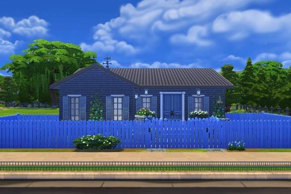 Official_Simmer's tweet photo. I just shared the Solid Colour Blue Lot on #TheSims4 Gallery! SEARCH USING #OFFICIALSIMMER https://t.co/4nubpowo5f