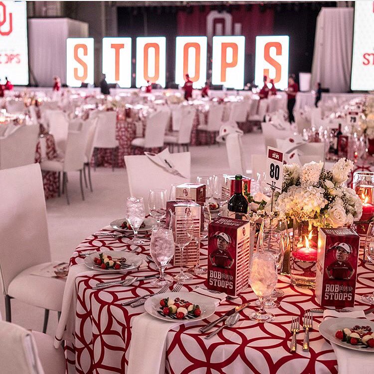 NewLeafOKC's tweet photo. What a weekend! Loved providing florals for #SaluteToStoops and working with @EventuresInc on this incredible event! #boomersooner #bobstoops #stopandsmelltheflowers #newleafflorist https://t.co/Xr6RaplZ9B