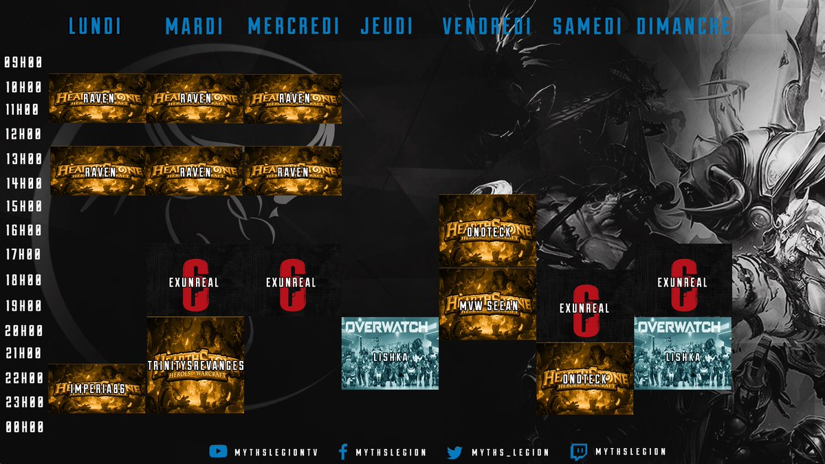 #WebTV : Voilà le planning de la semaine (en retard oui, mais au moins il est là)