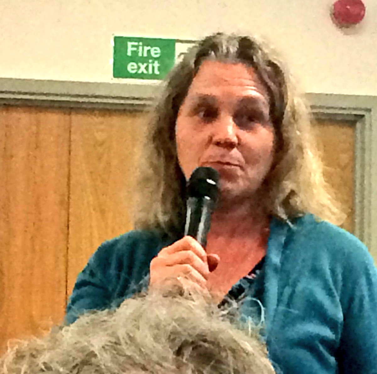Gabe Crisp, party member, talking about traffic impact on her children in Lancing at the Adur Residents Environment Action meeting tonight. #Greenpolitics #GreenCommunities