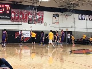 ByronBankIL's tweet photo. President Brent Baker had a blast running up and down the court in the Harlem Wizards game at SVHS Friday night in a fundraiser for the Meridian school district. Thank you Meridian Elementary PTO and the Harlem  Wizards for a great event! https://t.co/87icNFa9vZ