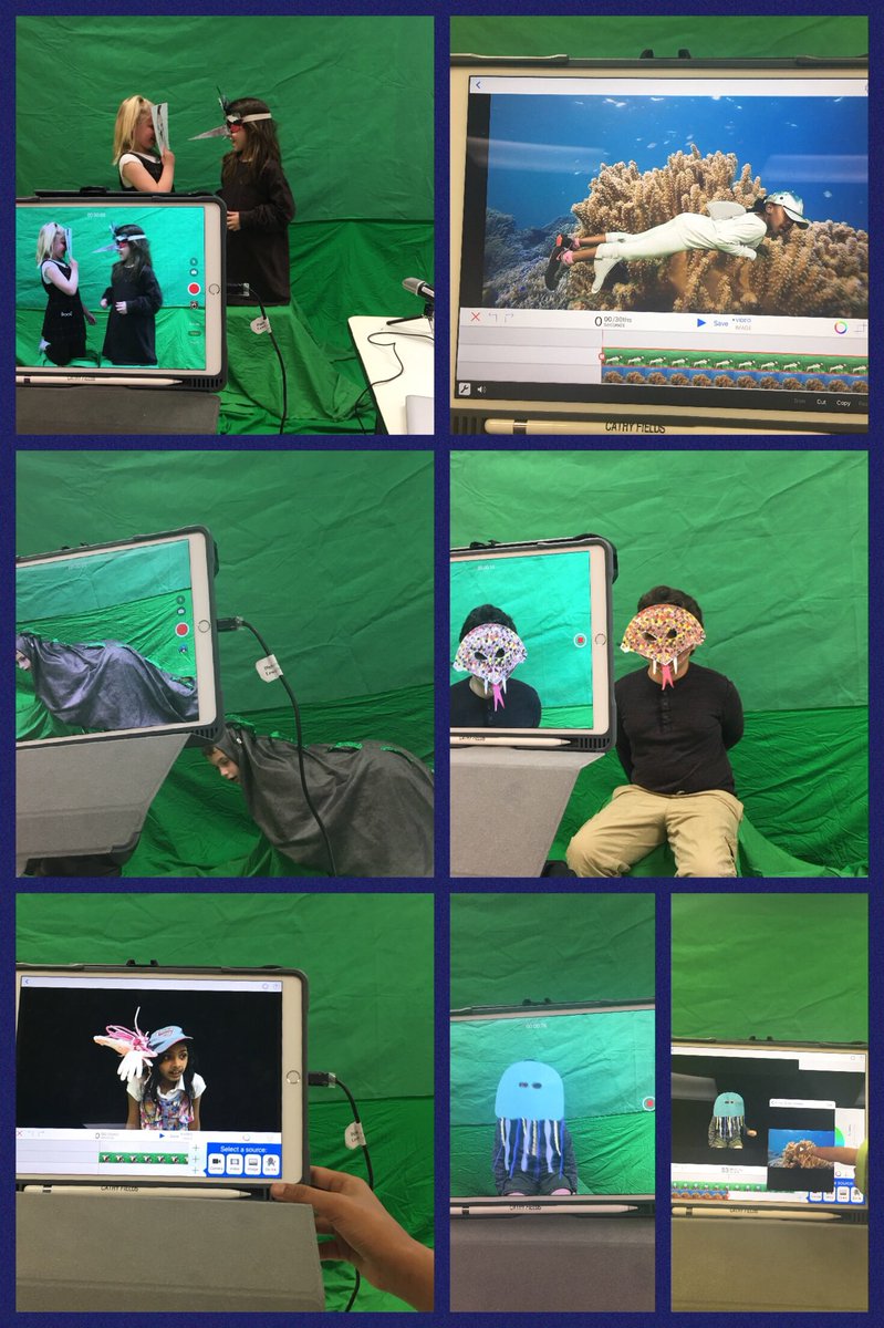 CFieldsITF's tweet photo. So much fun teaching 2nd @Donald_ES about green screen &amp; @DoInkTweets. It was a great day working with @librarian9969 to accomplish this goal. Kids 😍 using this app!! https://t.co/UMvaRmZBJT