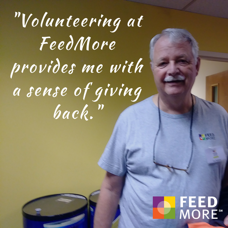 FeedMoreInc's tweet photo. For the past two years, Joe has donated his time to #FeedMore. From lending a helping hand sorting #donations in our #DistributionCenter to packing up shelf-stable meals for our #CommoditySupplementalFoodProgram, Joe is a real team player & super nice guy! #NVW18 #NVW2018 https://t.co/73KxIHDz3j