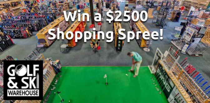 Win a $2,500 Shopping Spree at Golf &amp; Ski Warehouse! Register in any of our four superstores to win a shopping spree from Northern New Enland's largest selection of golf equipment. Visit our website for details. #golf #golfandski #shoppingspree