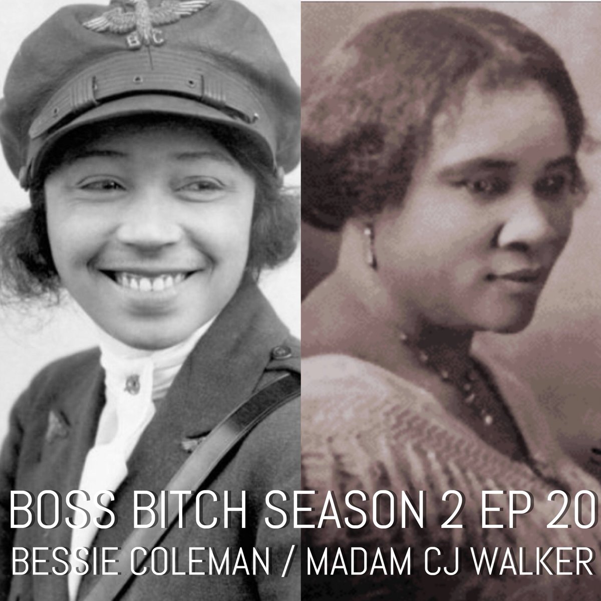 BossBPodcast's tweet photo. The first black woman to graduate flight school and the Indiana beauty mogul who took America by storm. THIS WEEK ON @BossBPodcast , we bring you Bessie Coleman and Madam CJ Walker!!!  https://t.co/OwMFbAYMHg #blackwoman #blackhistory #womeninhistory #womeninaviation #podcasting https://t.co/IiwdUHSjan