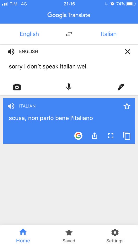 In Italy. Doing well so far 🙈 #notmystrength #languages #italian #googletranslate