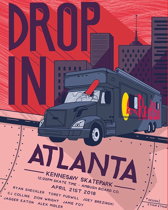 ToreyPudwill's tweet photo. At 12pm tomorrow at @KennesawSk8park I will be skating with the @redbull team! Come by If you are in or near the Atlanta area!! @redbullskate #RedBullDropIn #redbullskate https://t.co/ADi3qHPmnr