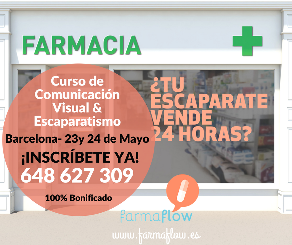 farma_flow's tweet photo. 23 y 24 de mayo en Barcelona curso de Comunicación Visual y Escaparatismo en la Farmacia. Inscripción abierta. 100% bonificado. Tlf- 648 627 309 ¡No te lo puedes perder! @Pantafarma  @inmariu  @Farmaadicta   @Desiree_Ballest  @COFBarcelona  @anaburuaga  @PedYFarma  @farmaknowmada https://t.co/bWGxhDwaSa