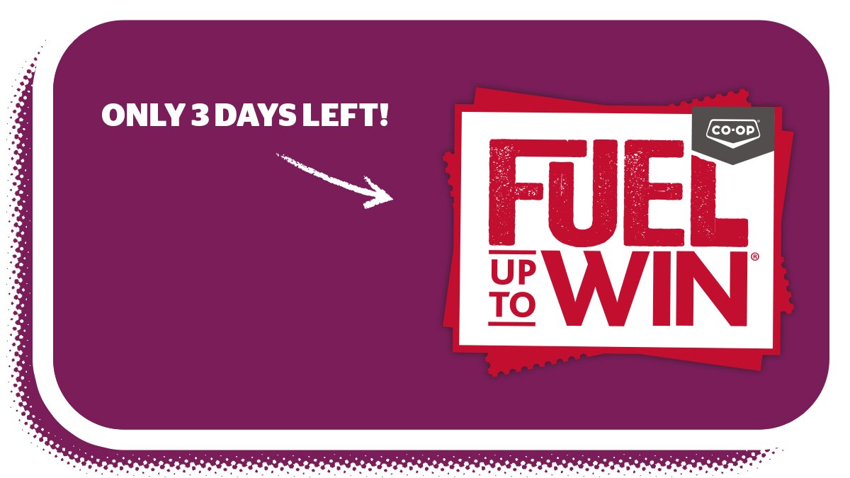 CalgaryCoop's tweet image. Only 3 days left in the #FueluptoWin contest! Shop at your participating Co-op to receive your game tickets now! Details at fueluptowin.ca