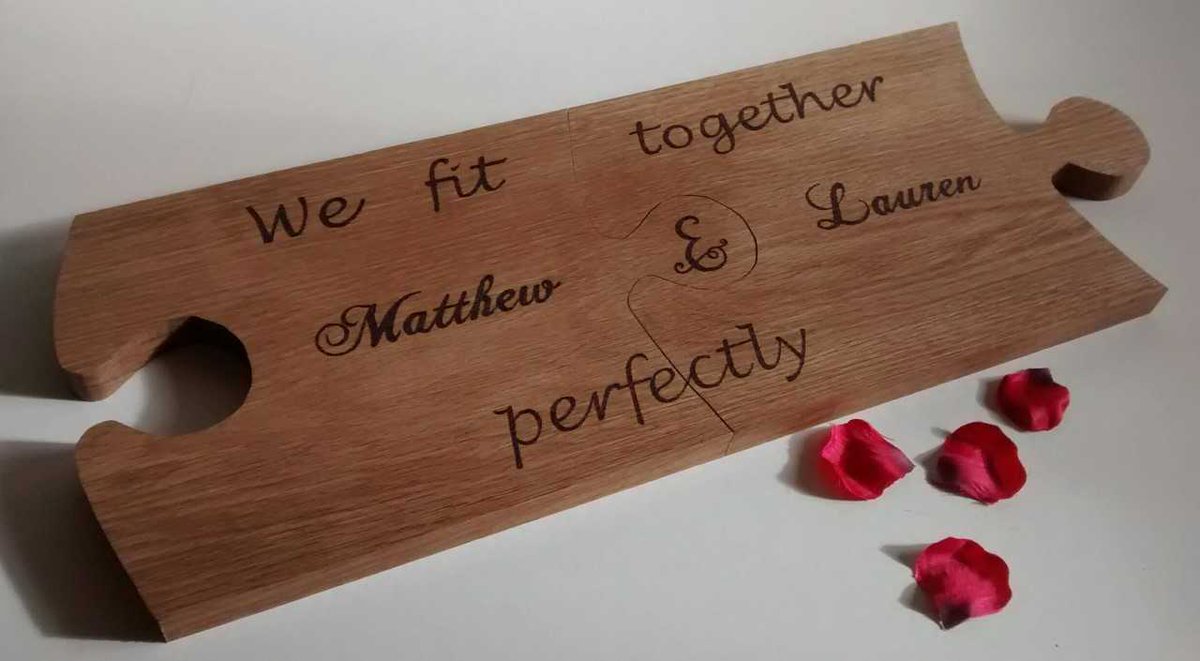 woodenyoulove's tweet photo. In #love with these #Jigsaw #puzzle #wine and #cheese boards. Hand cut from #oak and hand burnt text. Perfect #wedding, #anniversary or #newhome #gift @woodenyoulove #creativebizhour #womeninbiz #WomeninBusiness #dorsethour #htmpl https://t.co/wKb9rvIwjK