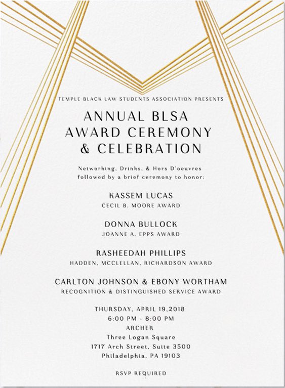 lawblsa's tweet photo. Don’t miss our Annual Award Ceremony and Celebration this Thursday April 19th! We hope to see you there. https://t.co/6BZ1D6sx9K