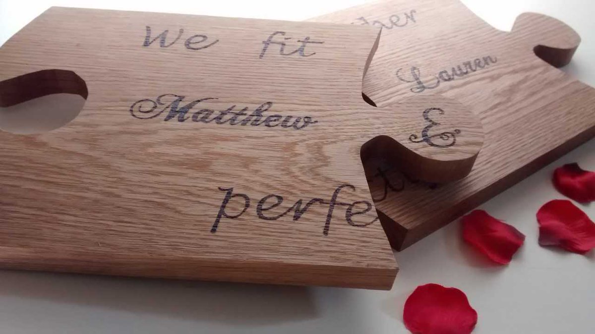 woodenyoulove's tweet photo. In #love with these #Jigsaw #puzzle #wine and #cheese boards. Hand cut from #oak and hand burnt text. Perfect #wedding, #anniversary or #newhome #gift @woodenyoulove #creativebizhour #womeninbiz #WomeninBusiness #dorsethour #htmpl https://t.co/wKb9rvIwjK