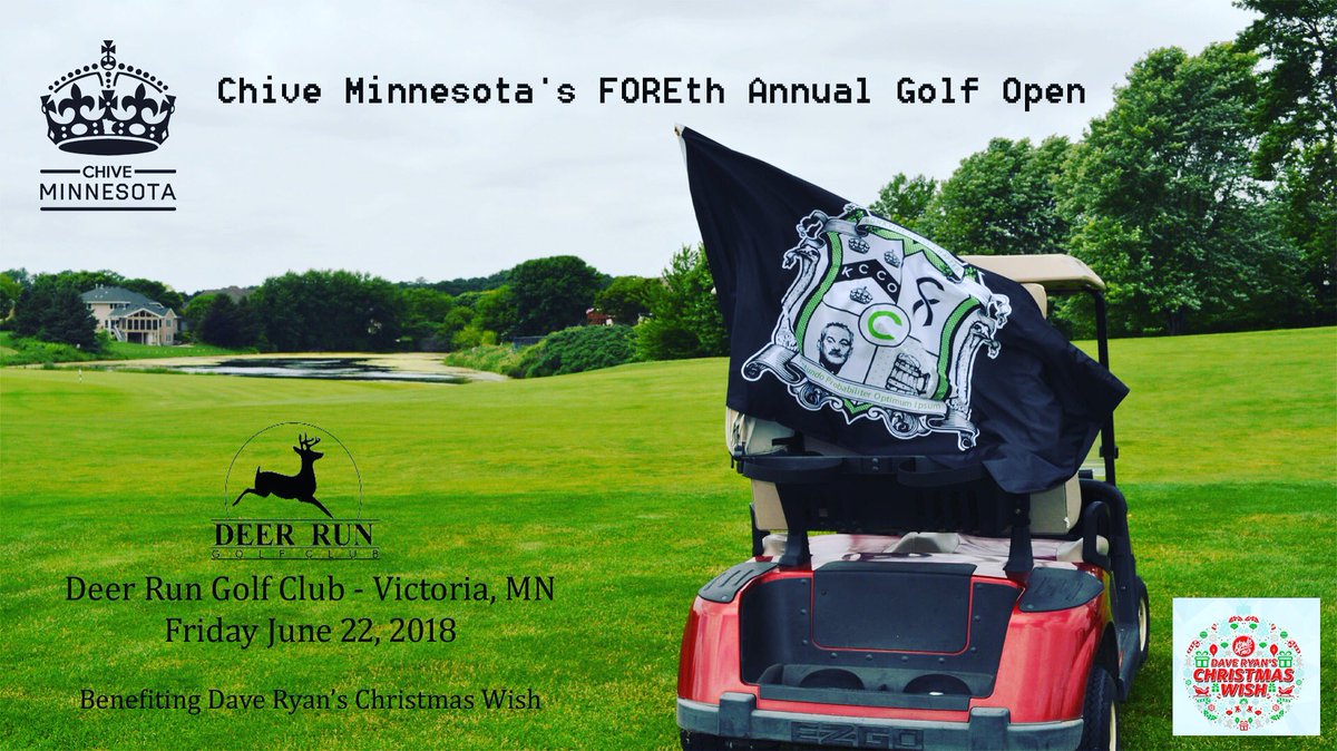 Minnesota_Chive's tweet photo. Join us for the ‘FOREth Annual Chive MN Golf Open’!

Friday June 22, @DeerRunGolfClub, benefiting @1013KDWB’s Christmas Wish - golfer and sponsor registration is now open!

#chivemn #deerrun #xmaswish 

https://t.co/vepcKKexbR https://t.co/dMS9Fn7kxL
