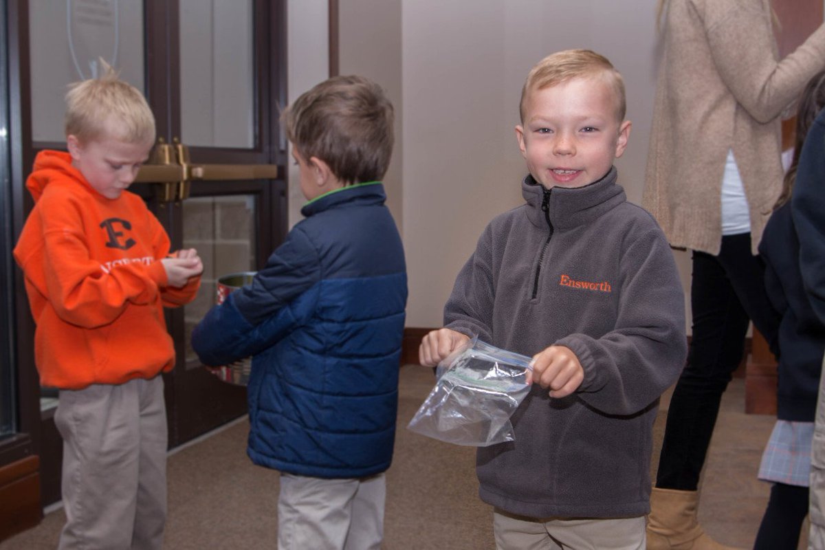 Ensworth's tweet photo. Change is good...and these kindergarteners want to do some good with it! Send your K-8 students to school with a handful of change and help Grade K support Habitat For Humanity between now and Monday, April 30. #ExcellenceInService #CoreSkillBuilding https://t.co/0RVvNCk1NP