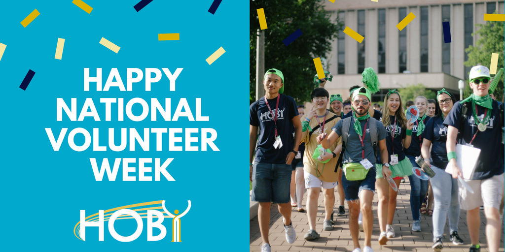 HOBY's tweet photo. Happy National Volunteer Week!  HOBY’s impact on the lives of over 12,00 alumni every year is only possible because of our 4,000 volunteers. Our volunteers are passionate, caring, and OUTSTANDING. 

Tell us about a HOBY volunteer that had an impact on you with #HOBYvolunteer #NVW https://t.co/RE4rvBxCRO