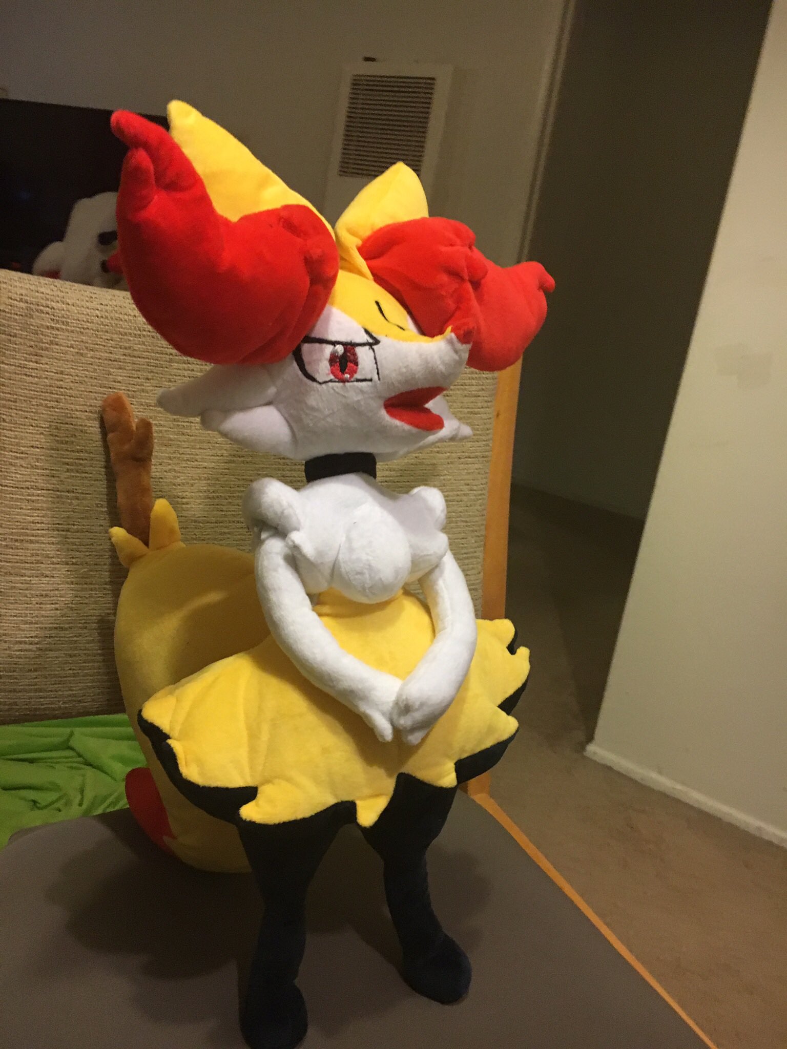 life size braixen plush