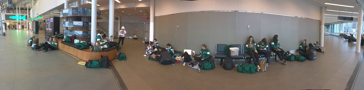 StPatsCheer's tweet photo. Delayed in Toronto, but the cheerleaders are making good use of their time! It is a good thing they have few tutors with them! @MrsLMoreira @missbeach2014 @slmeoz https://t.co/DpnKOyFYOW