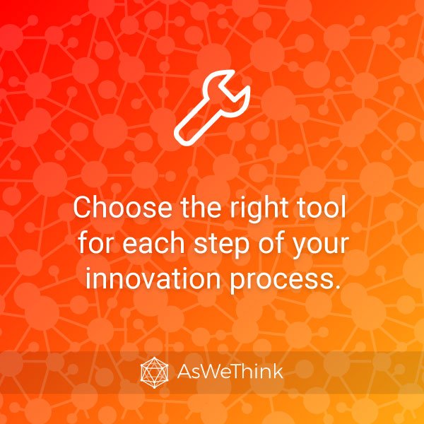 aswethink_io's tweet image. Choose the right tool for each step of your innovation process. #InnovationManagement #InnovationTools #AsWeThink