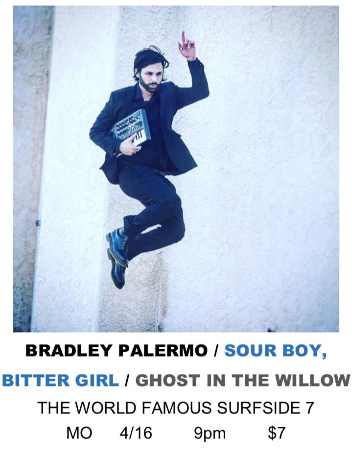 surfsideseven's tweet photo. TONIGHT! RAD SHOW!
MON 4/16
Bradley Palermo
Sour Boy, Bitter Girl
Ghost In The Willow
FREE Odell BEER if ya come early.
#freeodellsforfirst5folks
CC: @palermo_bradley https://t.co/nRoCw5Zbyl