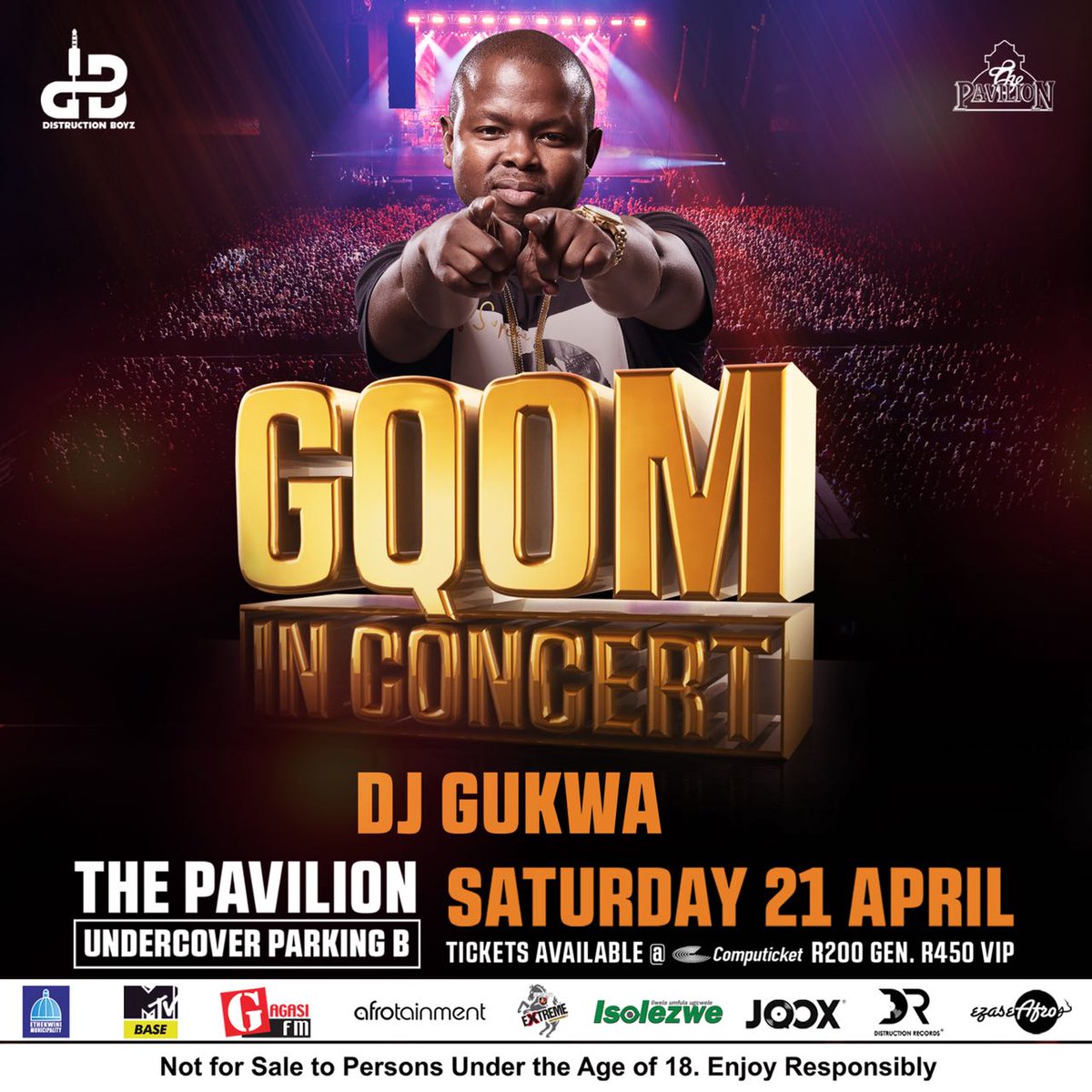 AfroTainmentSA's tweet photo. #GqomInConcertLoading at Pavilion, Durban on Sat 21 April !!! Limited tickets @Computicket R200 general, R450 VIP, Get them NOW before they Sell OUT !!! https://t.co/jGENBvDRZL