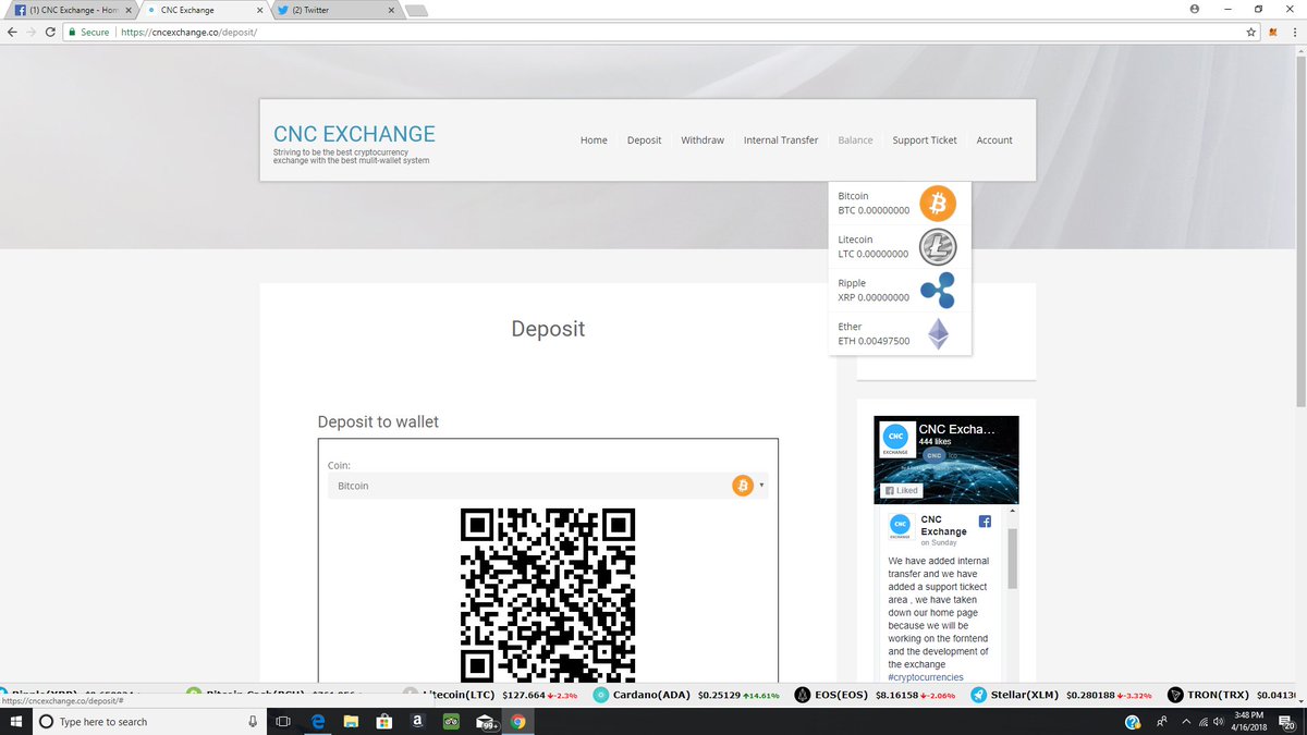 cnc_exchange's tweet photo. We have upgraded our forntend of the website and we also added new features when you hover over balance in the menu it will show you all of your balances #cncexchange #Crypto #bitcoin #litecoin #ripple #ethereum #cryptocurrenctwallet #multiwallet https://t.co/ptQCHLvkse