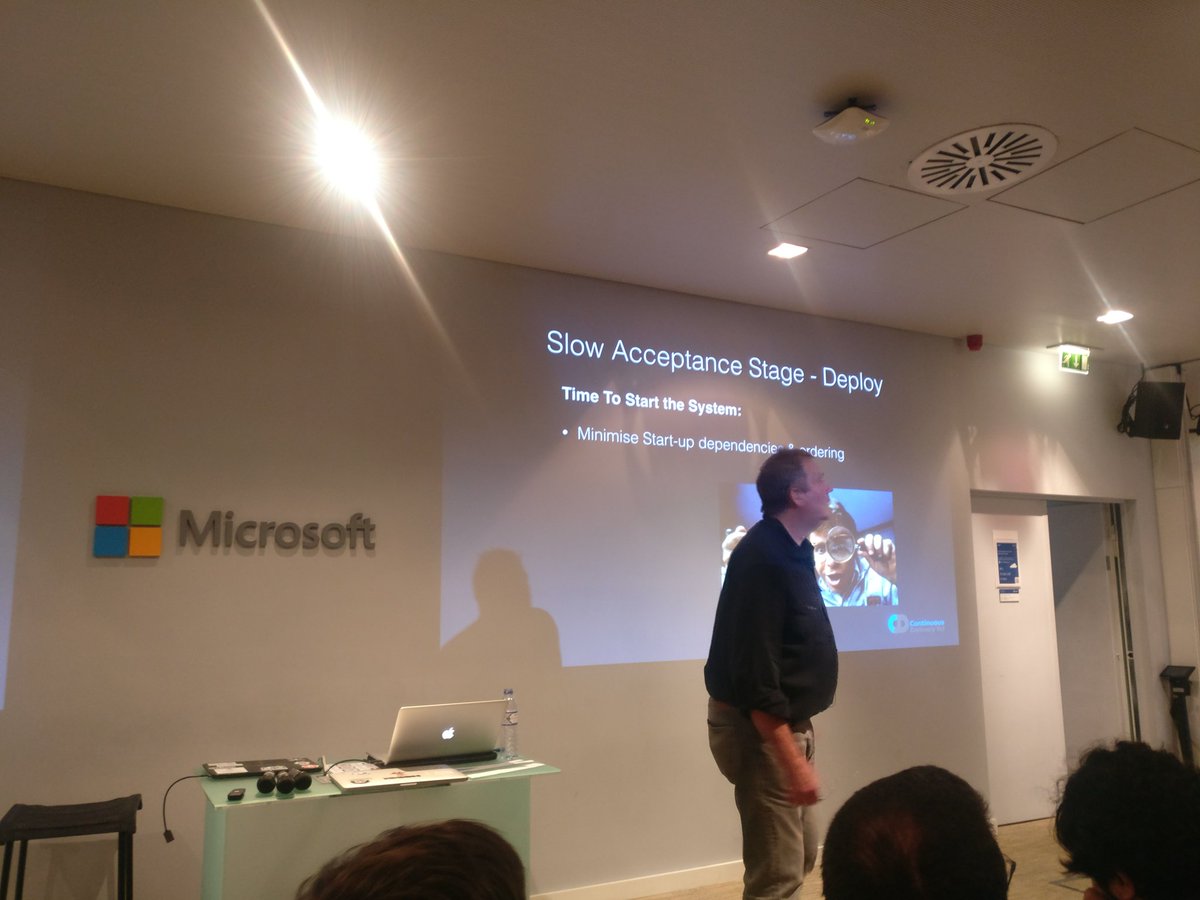 fiercelysw's tweet photo. One of today's major message from @davefarley77  @DevOpsLisbon : Feedback speed is King! https://t.co/nfmqczWqri