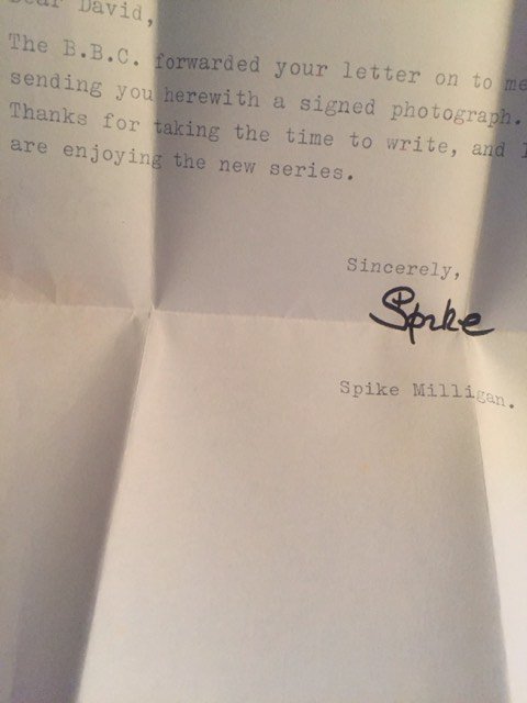 mrdavidjwilson's tweet photo. Spike would have been 100 today - #genius - Goon but NEVER forgotten - thank you for the laughs and one of my most precious gifts #SpikeMilligan #Spike100 https://t.co/K0xGblpNbT