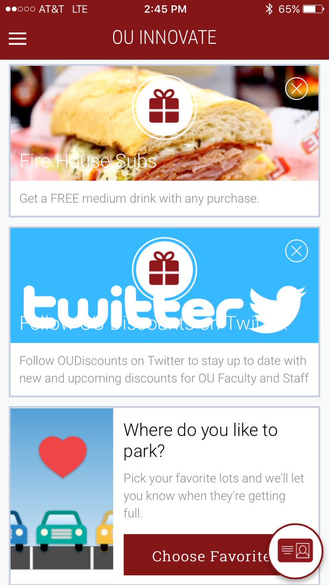 OU employees - get a free medium drink with any purchase at Firehouse Subs. Download OU Innovate for the latest discounts. #OUDiscounts